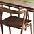 Solid Wood Otto Dining Set 3D model small image 4