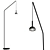 Sleek LED Reading Floor Lamp 3D model small image 1