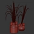 Golden Wheat Vase: Elegant Decor 3D model small image 3