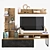 Modern Living Room Evora Wall Unit 3D model small image 1