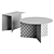 Geometric Steel Origami Inspired Tables 3D model small image 3