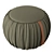 Luxury Fabric & Leather Poufs 3D model small image 3