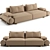 Luxury Modular Donovan Roll Sofa 3D model small image 1