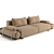 Luxury Modular Donovan Roll Sofa 3D model small image 2