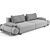 Luxury Modular Donovan Roll Sofa 3D model small image 6