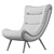 Lounge Chair with Ottoman 3D model small image 5