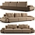 Luxurious Visionnaire Donovan Roll Sofa 3D model small image 1