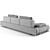 Luxurious Visionnaire Donovan Roll Sofa 3D model small image 6