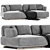 Natuzzi Cava 2 Seater Sofa 3D model small image 5
