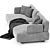 Natuzzi Cava 2 Seater Sofa 3D model small image 1