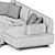 Natuzzi Cava 2 Seater Sofa 3D model small image 3