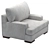 Elegant Armchair Mercado Design 3D model small image 1