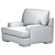 Elegant Armchair Mercado Design 3D model small image 6