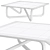 Sleek Infinity Glass Coffee Table 3D model small image 2