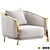 Luxury Italian Armchair by Rugiano 3D model small image 1