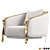 Luxury Italian Armchair by Rugiano 3D model small image 3