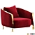 Luxury Italian Armchair by Rugiano 3D model small image 4