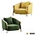 Luxury Italian Armchair by Rugiano 3D model small image 6