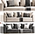 Modern 3-Seater Fabric Sofa 3D model small image 1