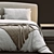 Elegant Flou Olivier Bed Frame 3D model small image 3