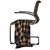 Luxury Leather Armchair with Metal Frame 3D model small image 2