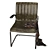 Luxury Leather Armchair with Metal Frame 3D model small image 4