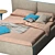 Elegant Joyful Bed Perfect for Comfort 3D model small image 3