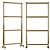 Elegant Gold Heated Towel Rail 3D model small image 1