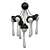 Elegant Fluid Chandelier Glow 3D model small image 1