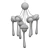 Elegant Fluid Chandelier Glow 3D model small image 2