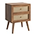 Ida Two Drawer Nightstand: Space-Saving Storage 3D model small image 1