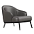 Modern Armchair with Elegant Design 3D model small image 3