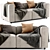 Contemporary BoConcept Carmo 2-Seater Sofa 3D model small image 1