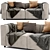 Contemporary BoConcept Carmo 2-Seater Sofa 3D model small image 2