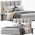 Elegant Bed Argan Flou Model 3D model small image 1