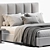 Elegant Bed Argan Flou Model 3D model small image 2