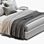 Elegant Bed Argan Flou Model 3D model small image 3
