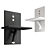 Francisc Black Wall Lamp 2.2W LED 3D model small image 1