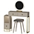 Scandinavian Style Vanity Set 3D model small image 2