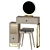 Scandinavian Style Vanity Set 3D model small image 4