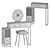 Scandinavian Style Vanity Set 3D model small image 6