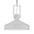 Modern Black Ceiling Light 3D model small image 2