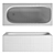 Salini FABIA 180 White Bathtub 3D model small image 2