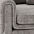 Sleek Upholstered Loveseat 3D model small image 4