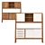 White Wide Bruni Buffet 150cm 3D model small image 3