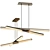 Sleek Crystal LED Linear Suspension 3D model small image 1