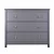 Ellipse Wood 3-Drawer Gray Dresser 3D model small image 2