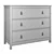 Ellipse Wood 3-Drawer Gray Dresser 3D model small image 3