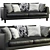 Modern Leather Sofa by Ikea 3D model small image 1