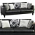 Modern Leather Sofa by Ikea 3D model small image 2